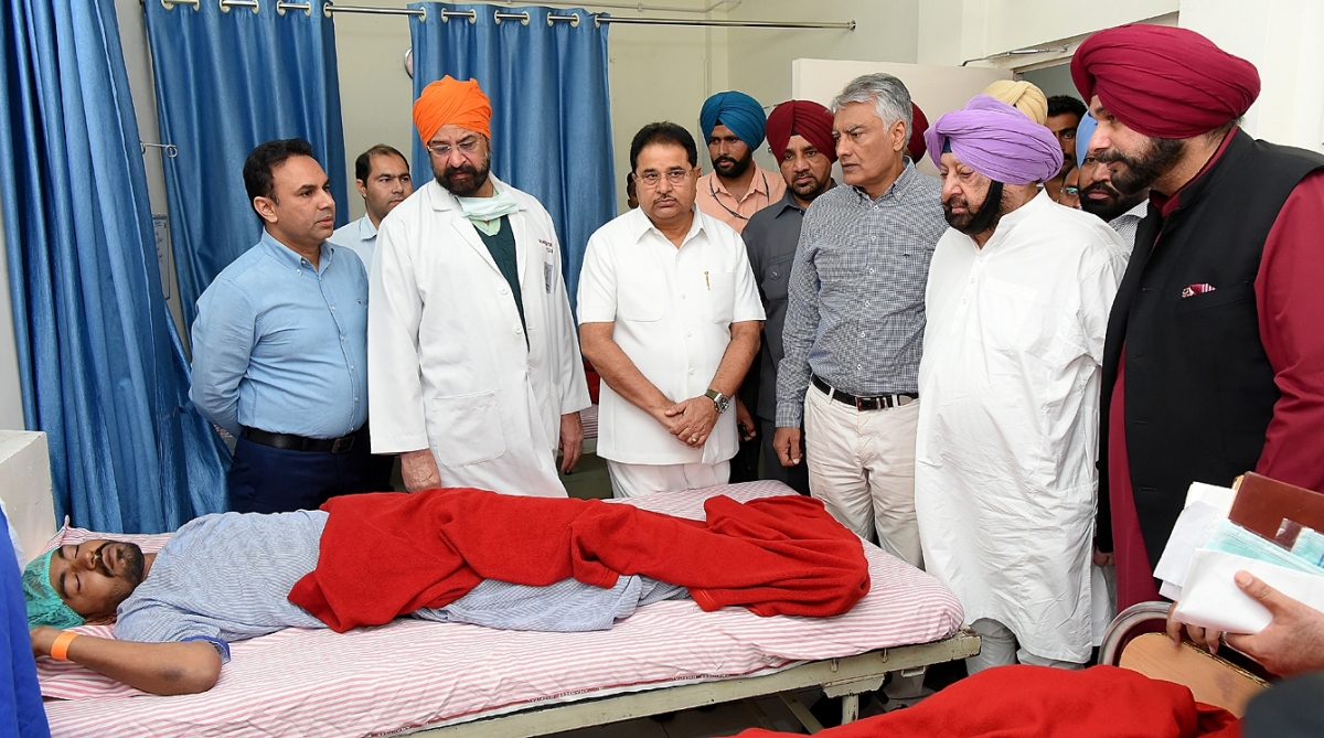 Amritsar train accident: Amarinder Singh meets injured at hospitals, defends Sidhu