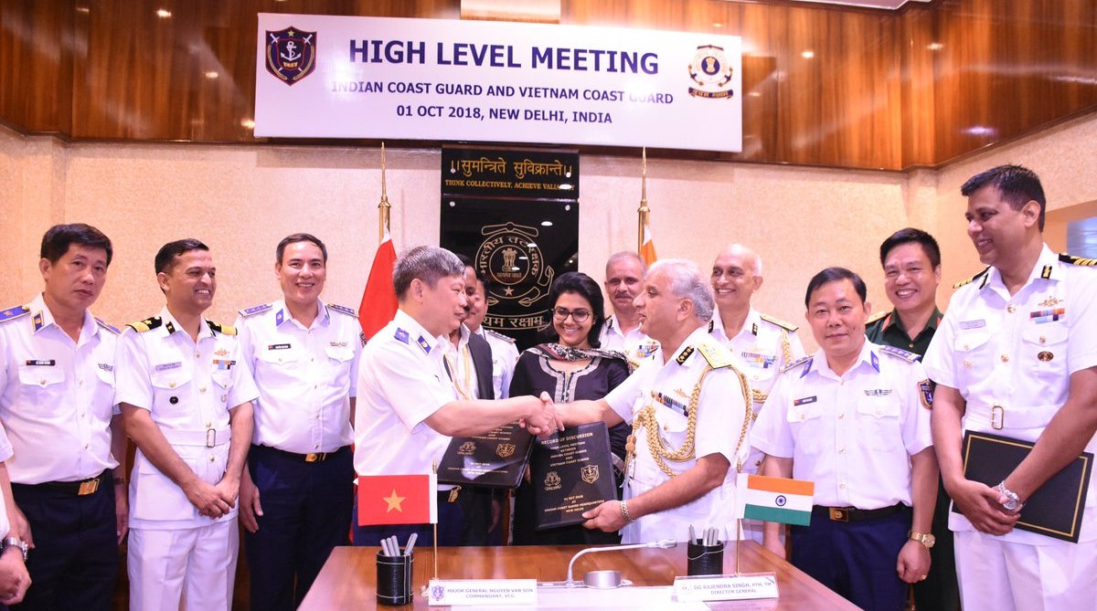 Indian, Vietnamese coast guards agree to strengthen mutual cooperation