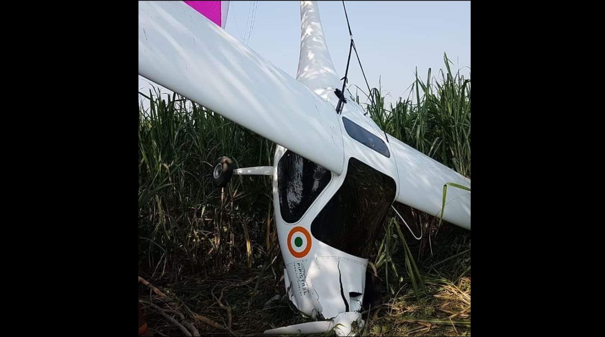 UP: IAF microlight aircraft crashes in Baghpat, pilots safe