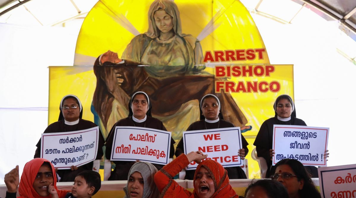 Nuns protest