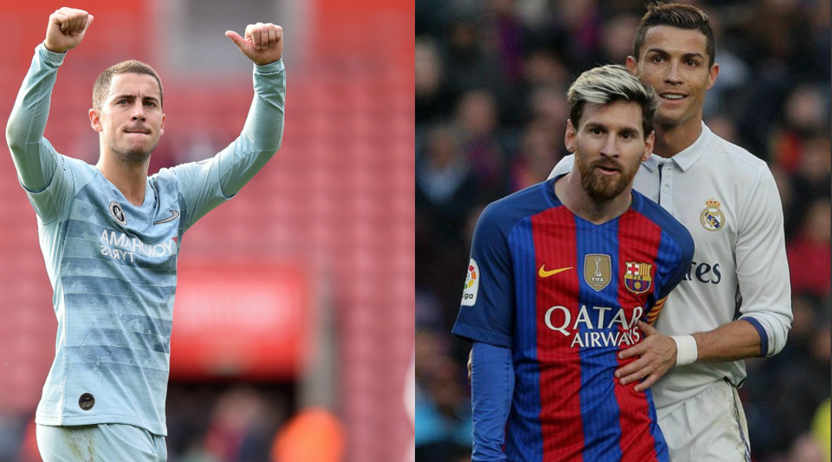 Football pundit claims Hazard wants to be next Ronaldo, Messi