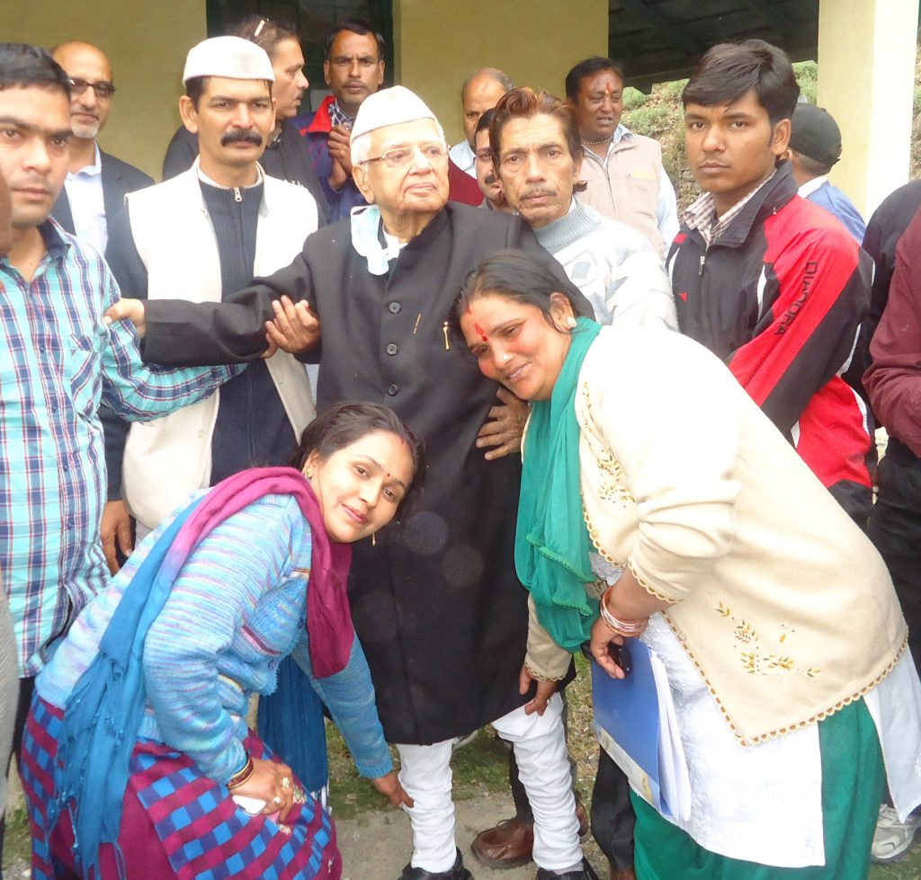 N.D Tiwari with his followers in Uttarakhand