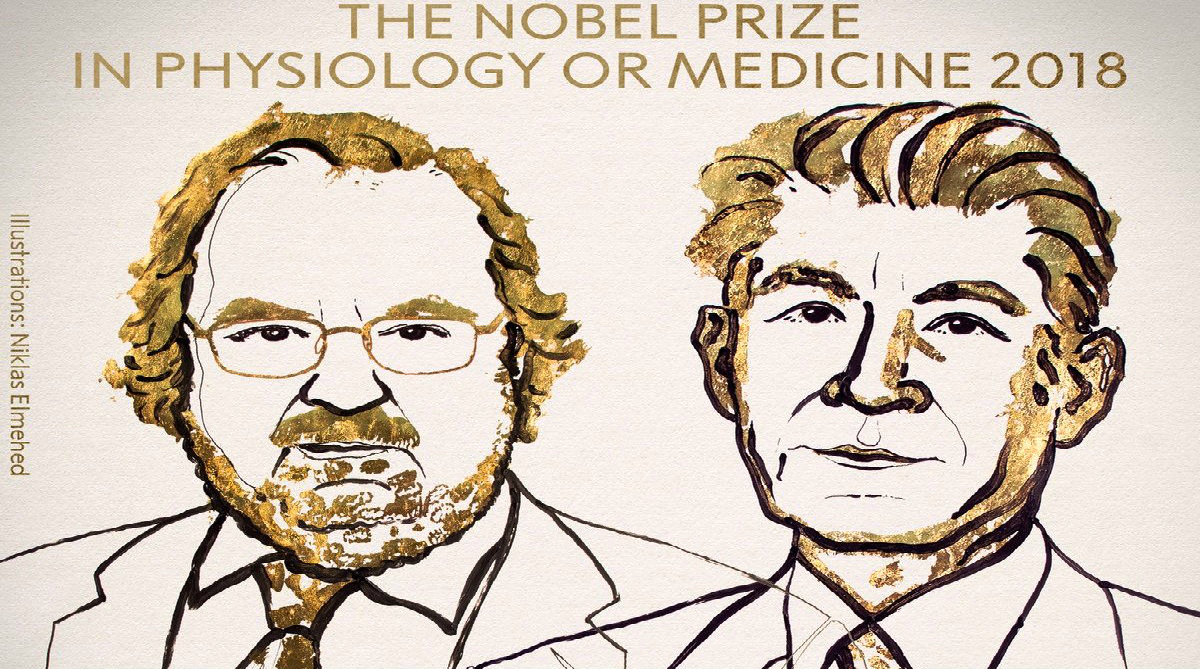 Nobel Prize 2018 for Medicine awarded to James P Allison and Tasuku Honjo