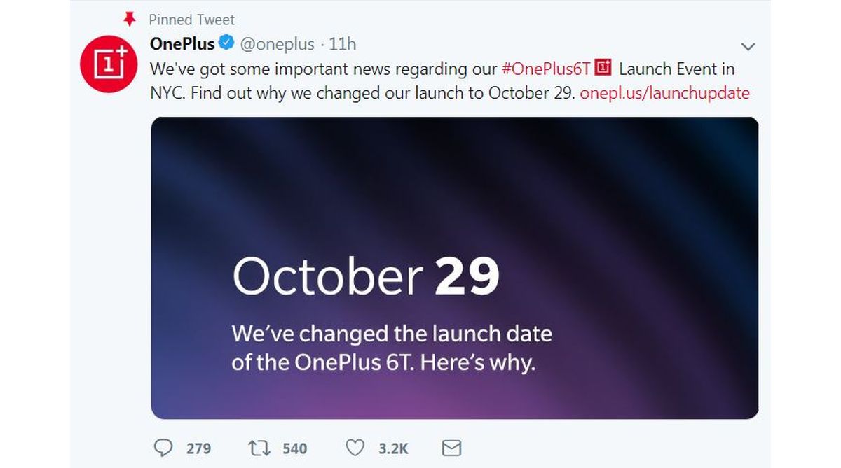 Apple event on October 30, OnePlus 6T global launch date advanced