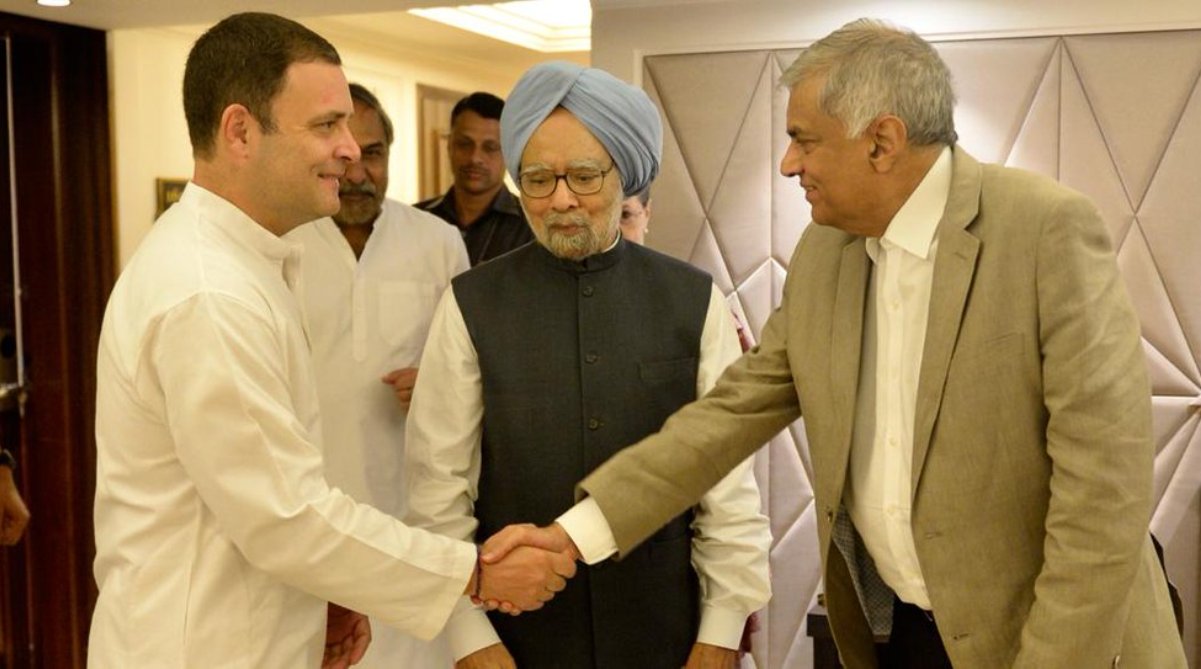 Sri Lankan PM Ranil Wickremesinghe meets Rahul, Sonia, Manmohan