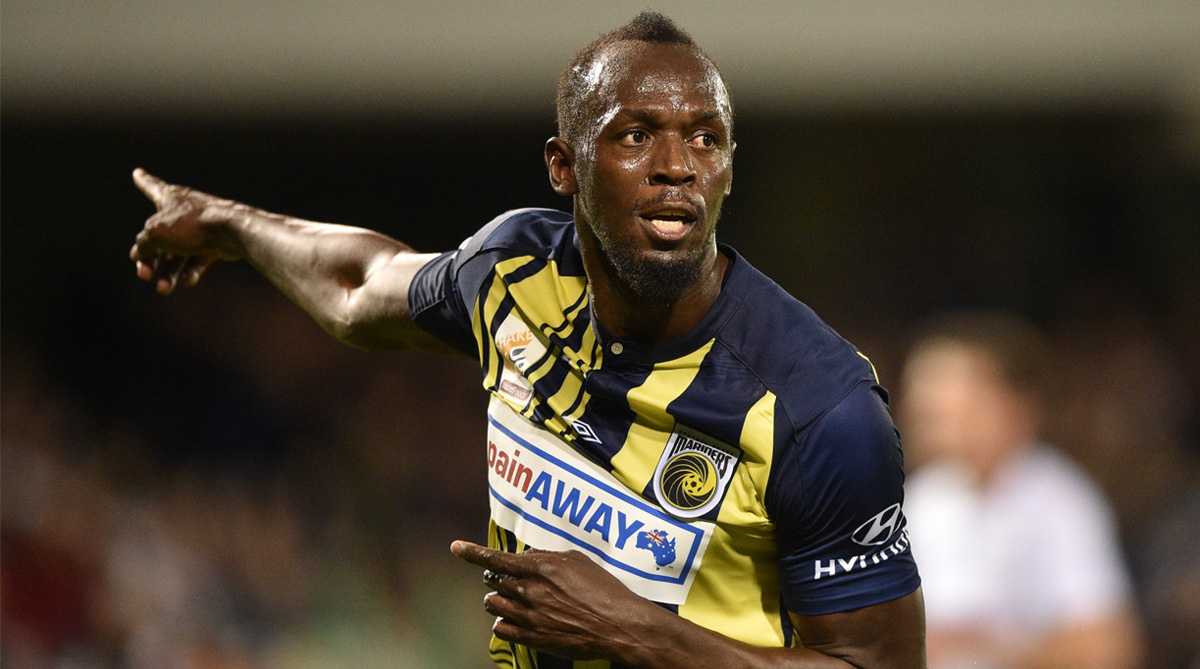 Watch: Sprint legend Usain Bolt gets off the mark for Central Coast Mariners