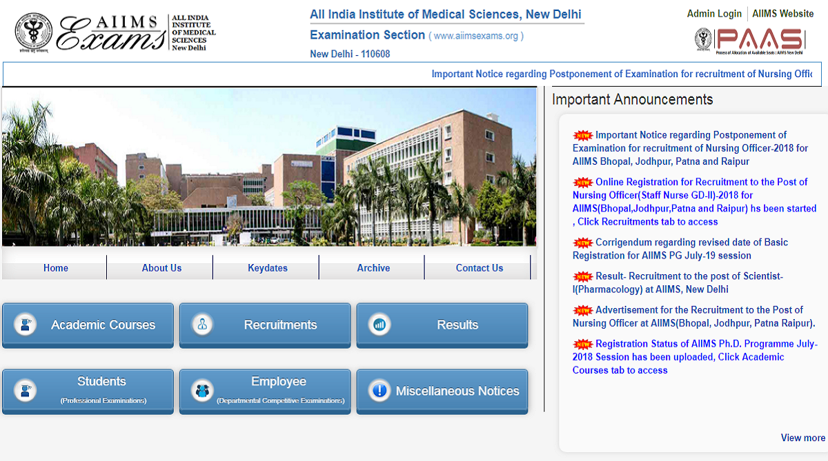 All India Institute of Medical Sciences releases notification for 2000 Nursing Officer posts | Apply now at aiimsexams.org
