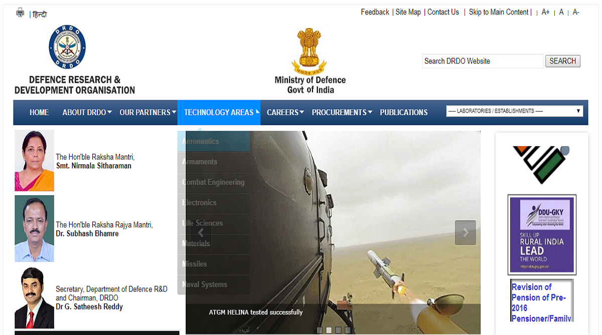 DRDO recruitment 2018: Applications invited for Research Associate/Junior Research Fellow posts | Check details here