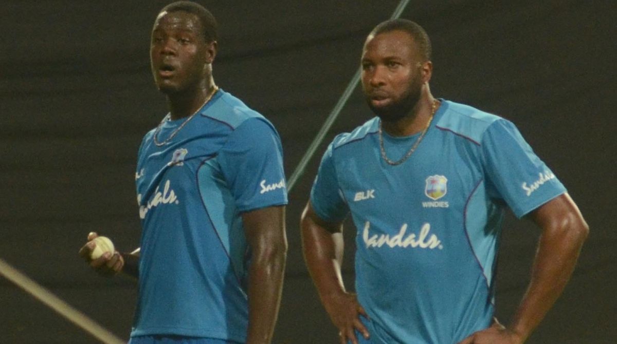 West Indies’ Pollard, Brathwaite train hard at Eden ahead of 1st T20I
