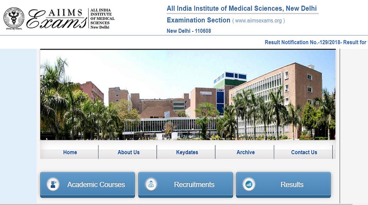 AIIMS PG January 2019 session result declared | Check now at www.aiimsexams.org