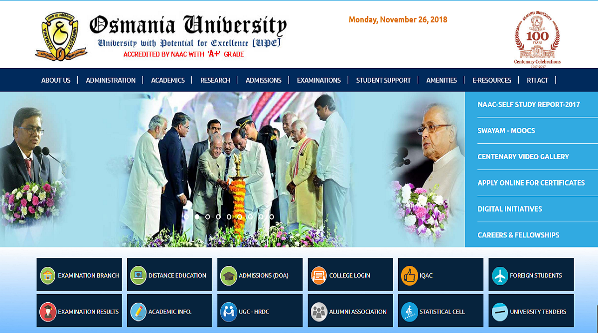 Osmania University results: B.Pharm, MBA results announced, check now at osmania.ac.in