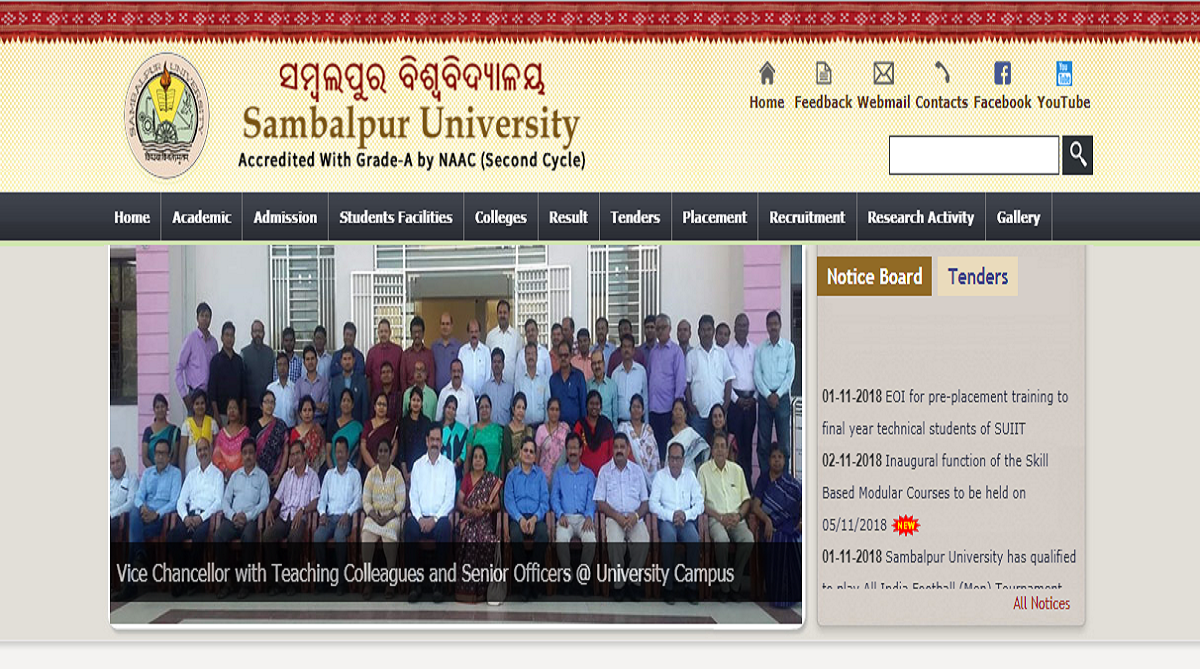 Sambalpur University results 2018 for +3 second yr declared | Check results now
