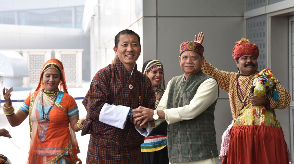 Bhutan PM Lotay Tshering arrives for talks with Modi