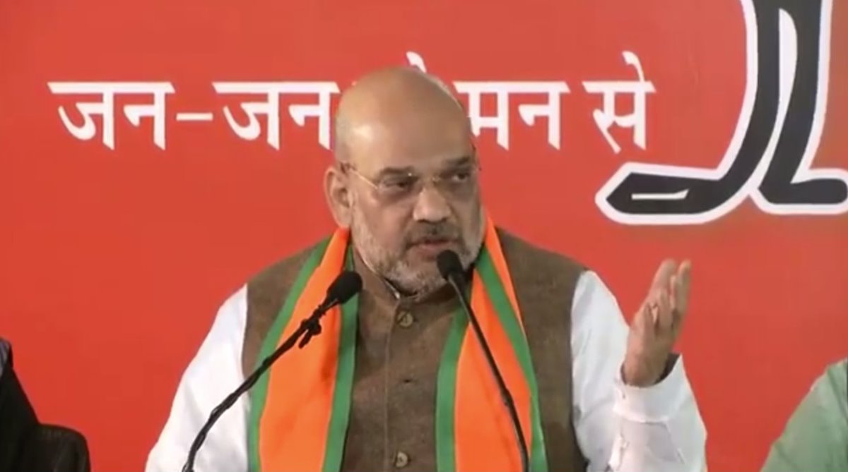 Amit Shah lashes out at Congress, Rahul Gandhi