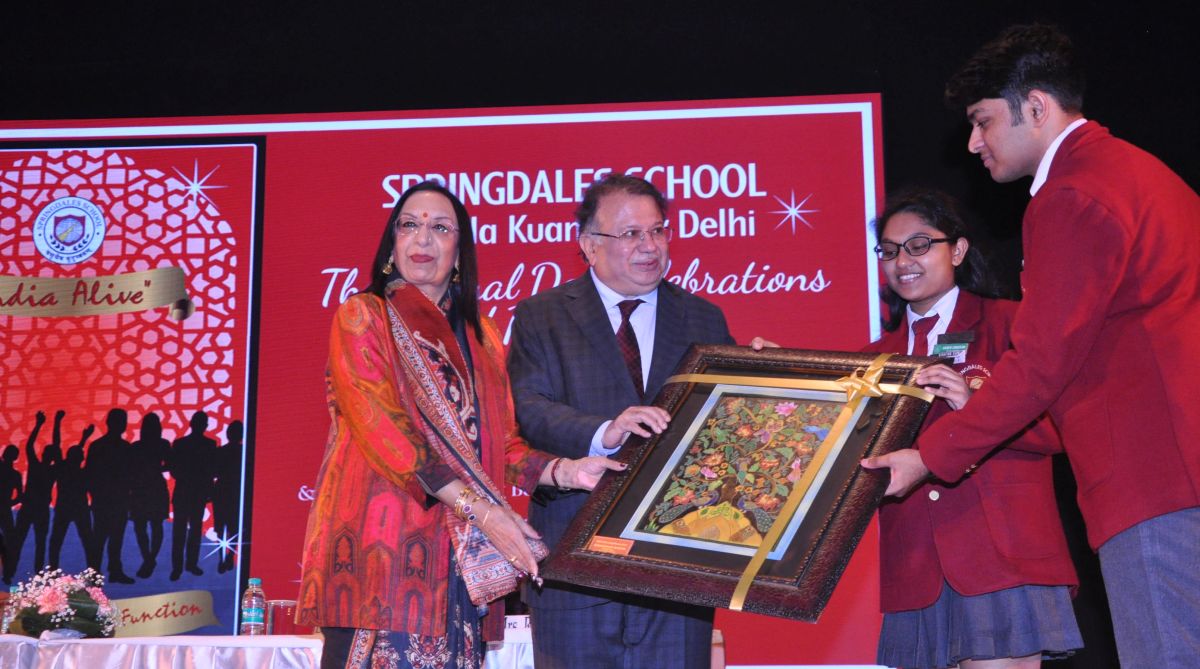Springdales School, annual day, prize-distribution function, Ajit Prakash Shah, Pavan K. Varma, Jyoti Bose