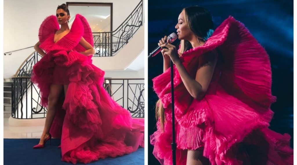 beyonce and deepika pink dress Deepika Padukone or Beyonce: Who rocked in Ashi Studio outfit?