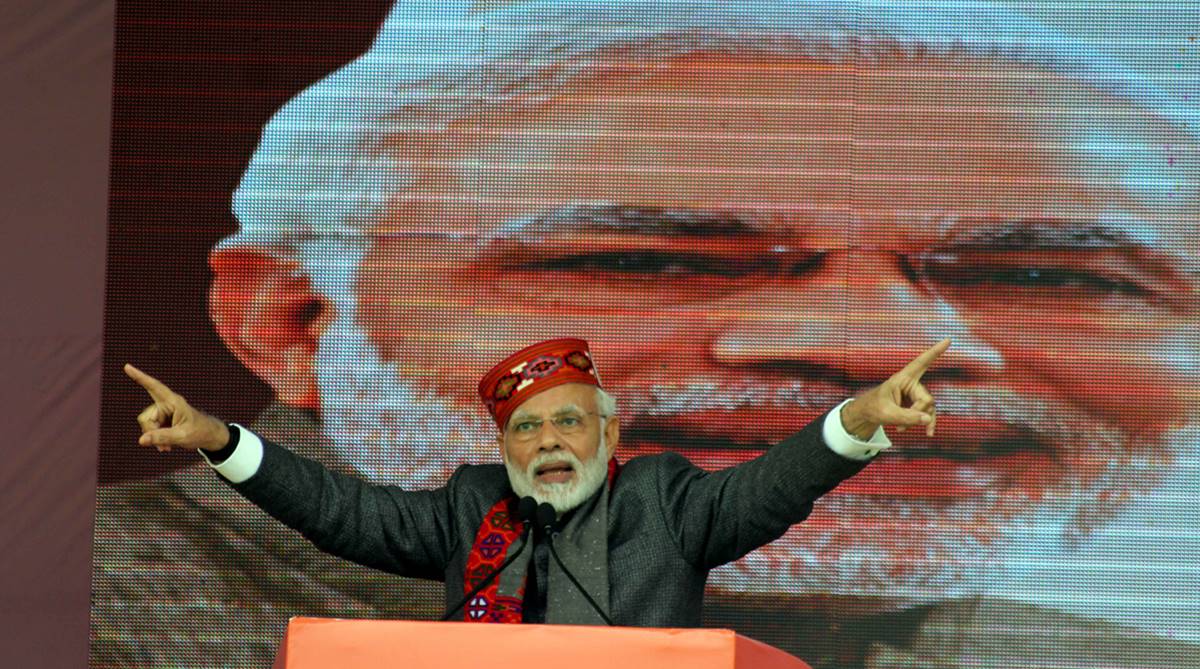 Opponents are scared of ‘chowkidar’: Modi at Dharamsala rally