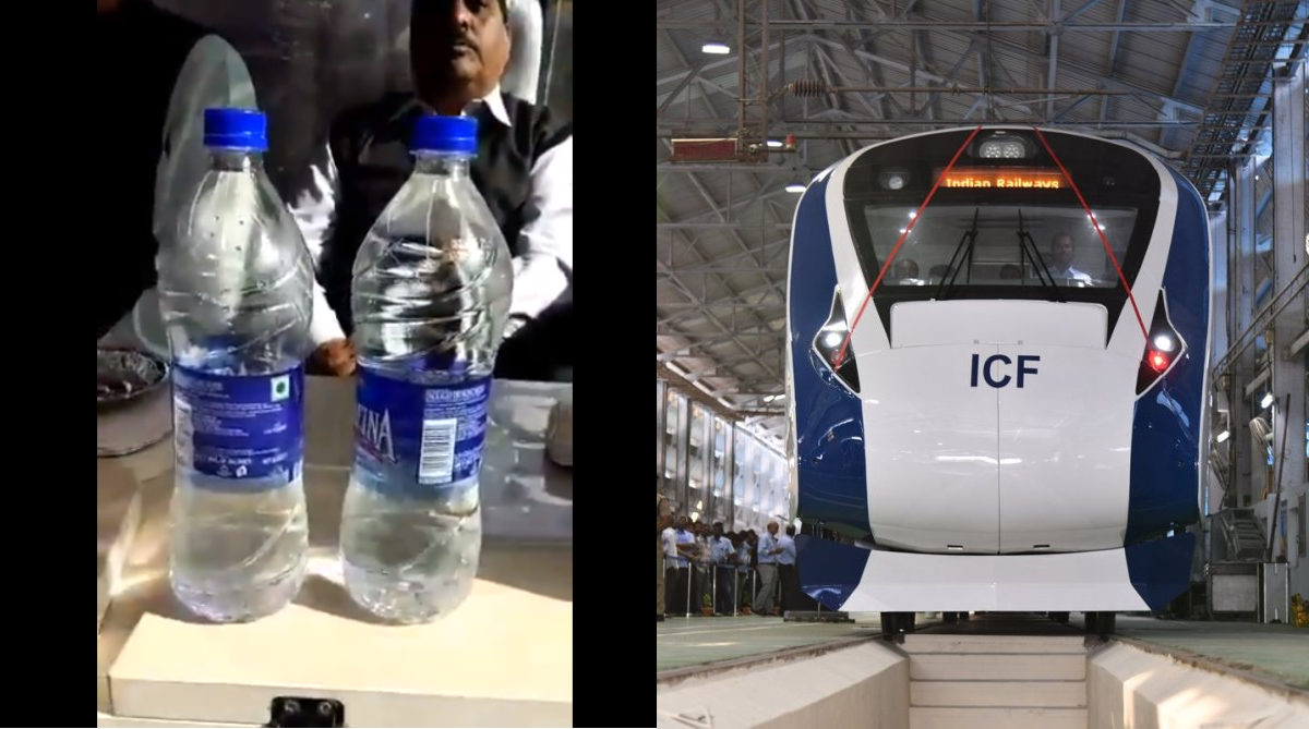 Watch: Train 18 moves at 180 kmph but water bottles remain stable