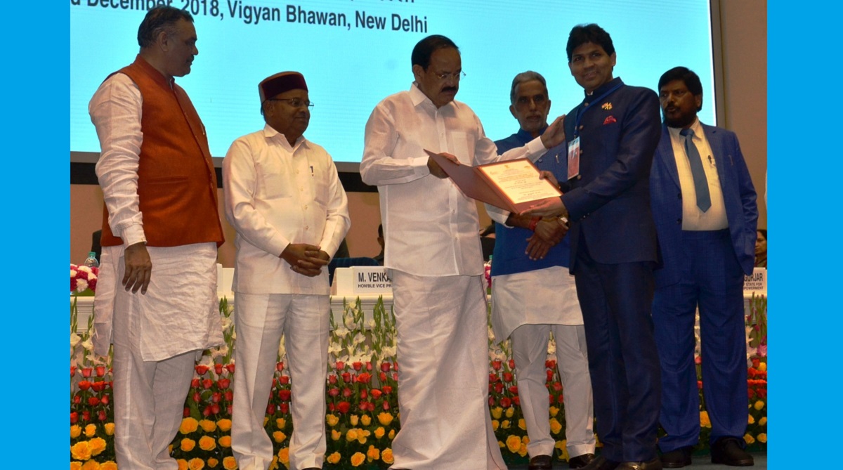 Dr Yogesh Dube awarded Best Individual Working for causes of Persons with Disabilities