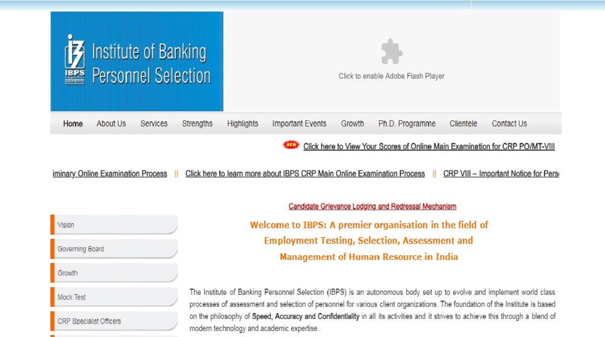 IBPS PO Mains 2018 scorecard declared at ibps.in | Check via direct link here