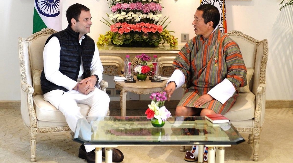 Rahul Gandhi meets Bhutan PM, Congress President Rahul Gandhi, Lotay Tshering
