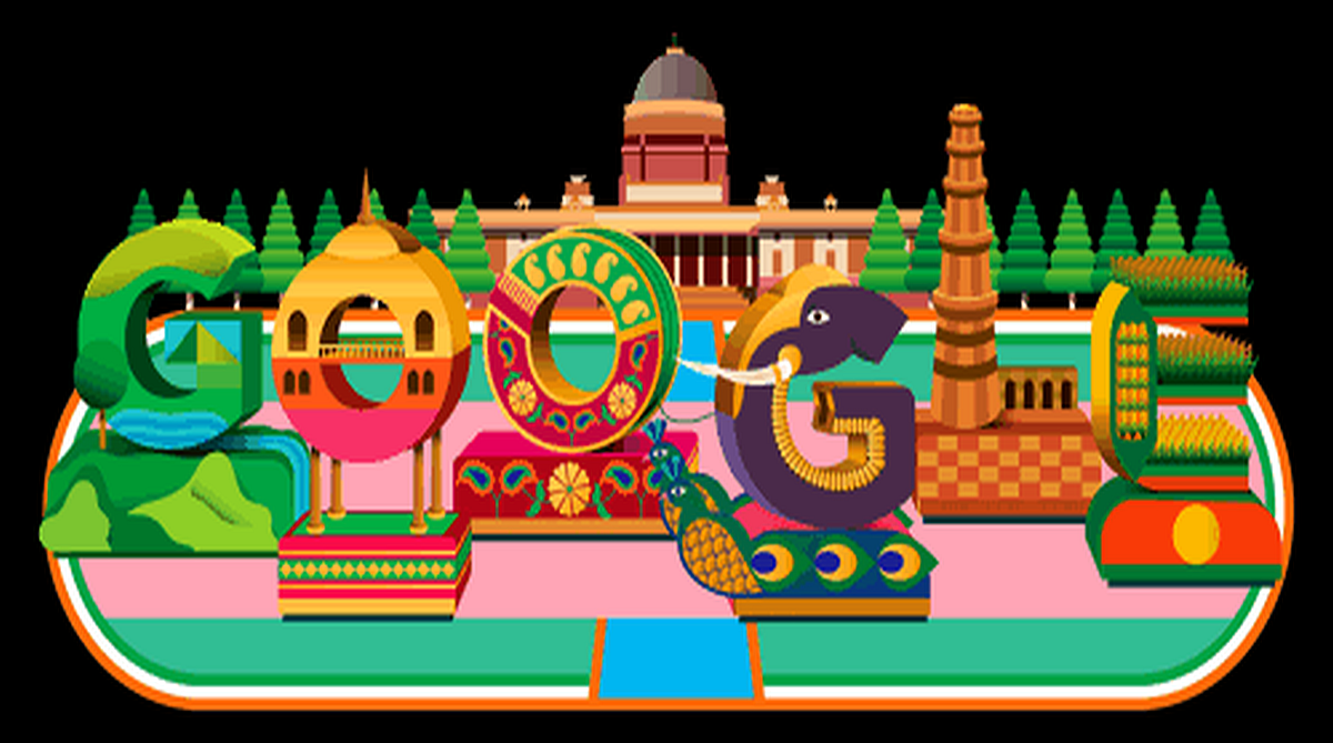 Google displays colourful doodle to mark 70th Republic Day