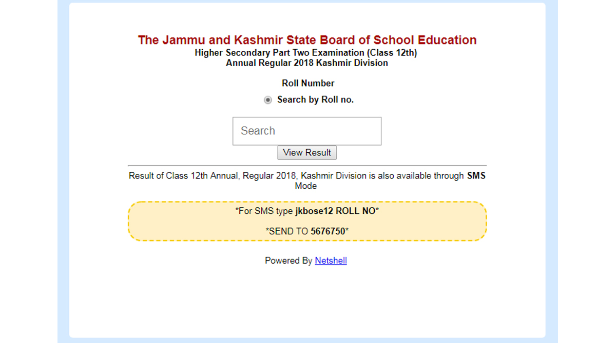 JKBOSE Class 12 Annual Regular Results 2018 for Kashmir Division declared at jkbose.ac.in | Check JKBOSE Results via SMS service, direct link