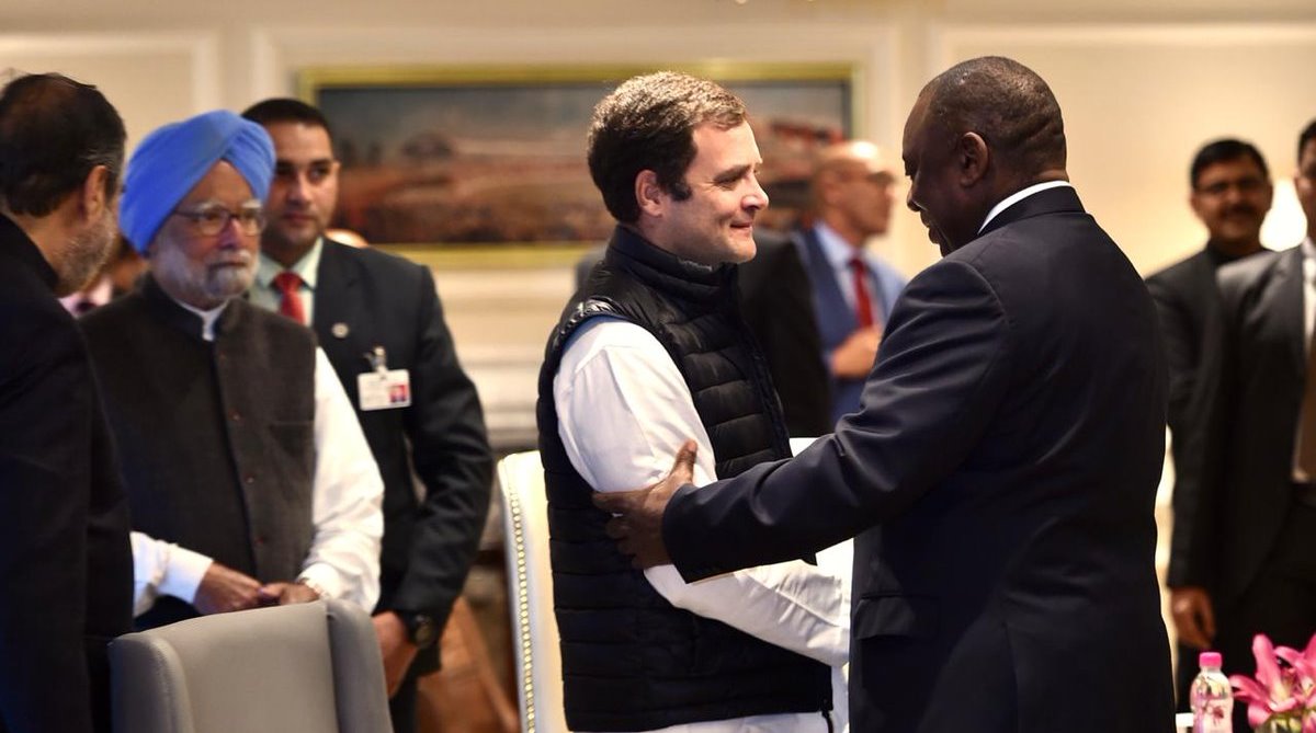 South African President Cyril Ramaphosa invites Rahul Gandhi for visit