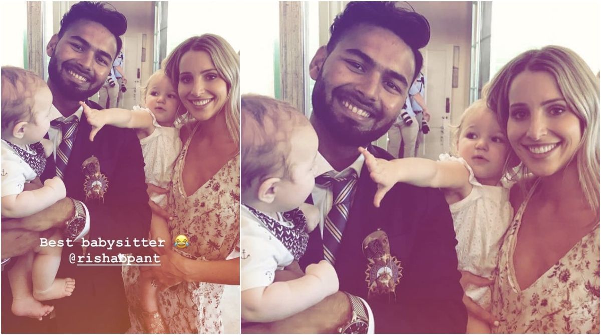 Rishabh Pant meets Tim Paine’s wife and kids, gets the “best babysitter” honour