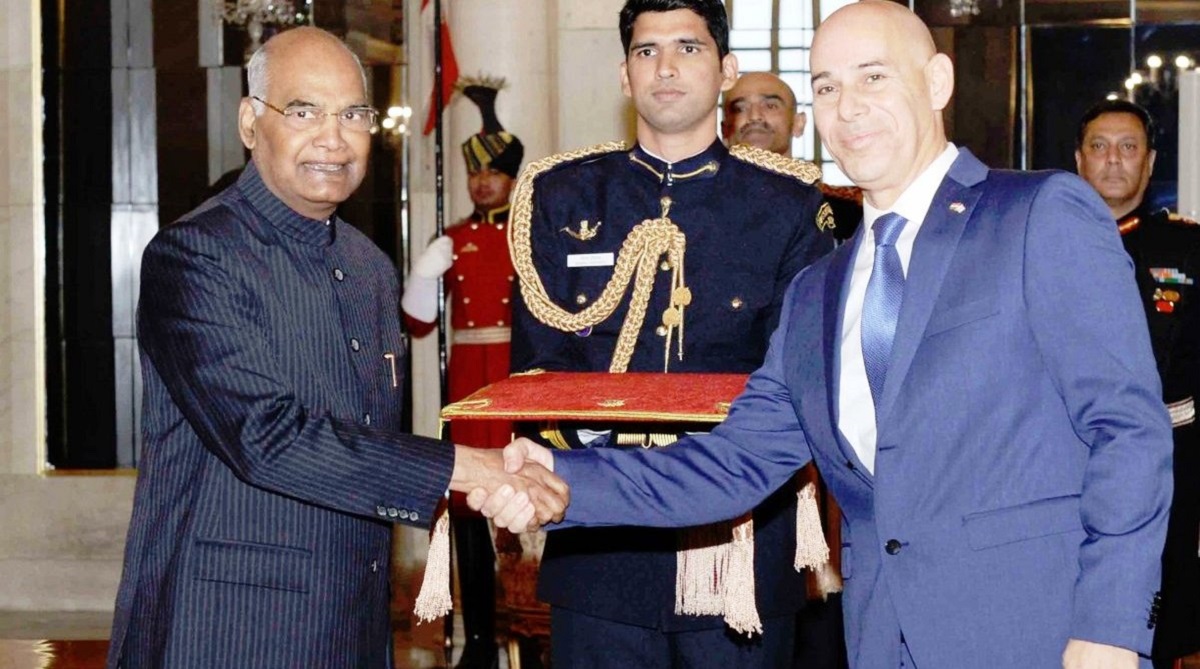 Israel’s new ambassador to India presents credentials to President Kovind