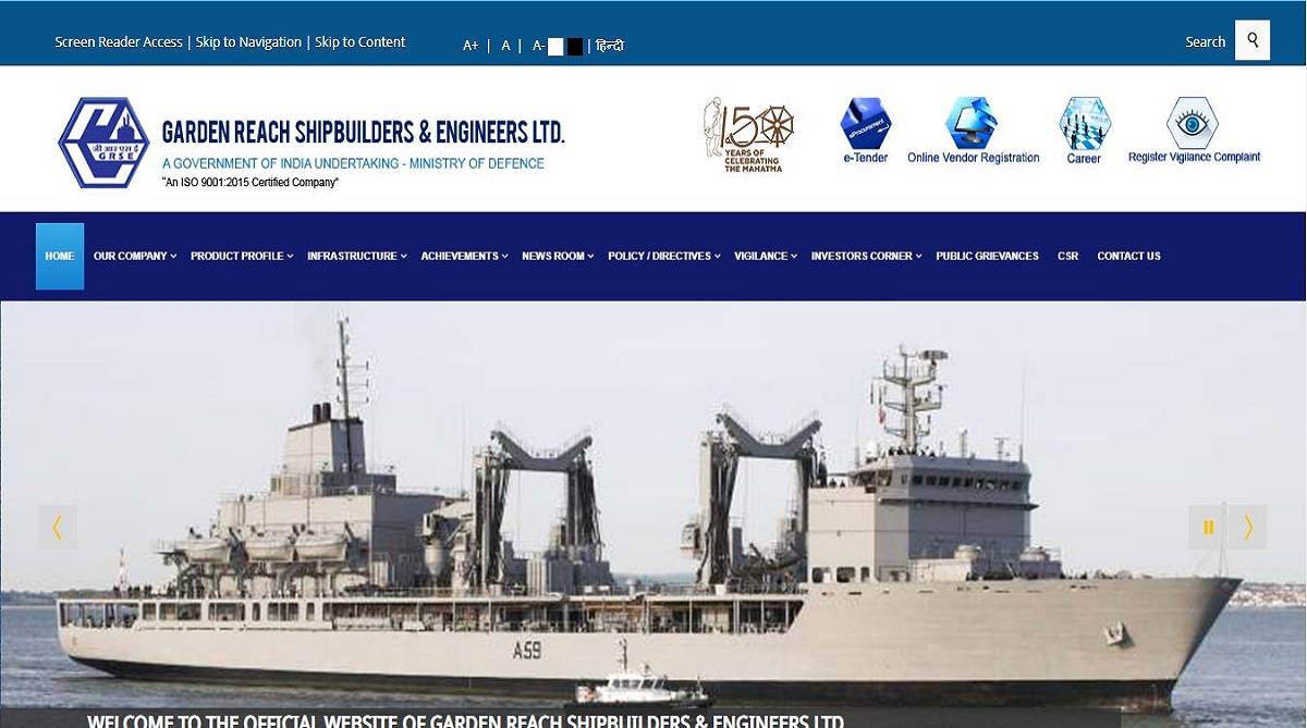 GRSE Apprentice Recruitment 2019 Applications Invited For 200 