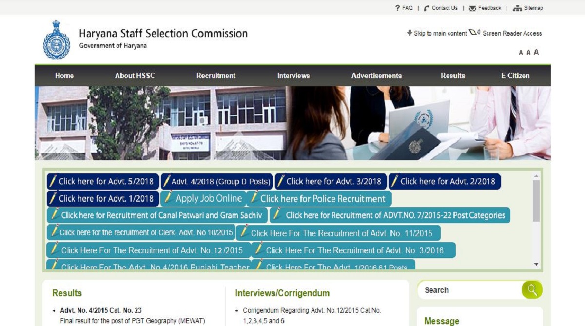 HSSC releases preliminary answer key of Constable exam at hssc.gov.in | Direct link here