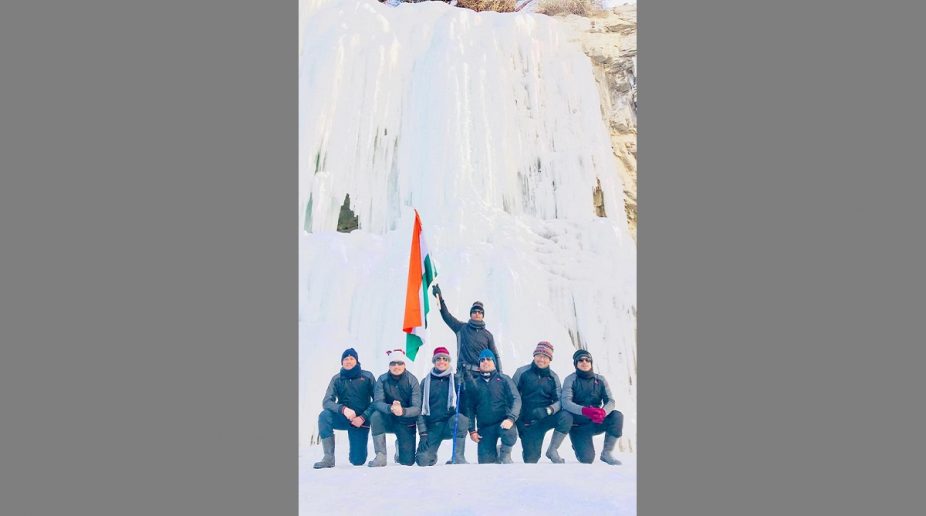 IAF contingent, Indian Air Force, Chadar Trek, 70th Republic Day, Zanskar River, Air Force Station Thoise, Wng Cdr Vikrant Uniyal, Army Mountaineering Institute Siachen