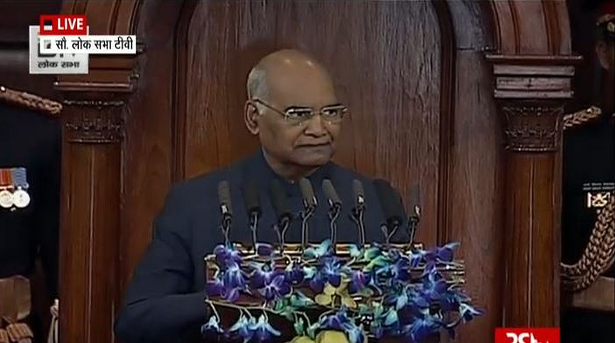 President addresses both Parliament Houses, lauds PM Modi’s ‘New India’, govt schemes
