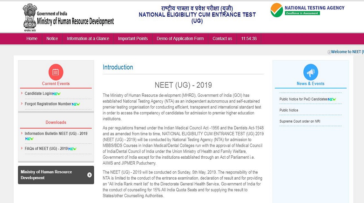 NEET UG 2019: Application correction process to begin soon at ntaneet.nic.in, exam on May 5