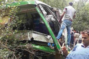 Nine killed, 32 injured as mini-truck falls into gorge off Poiguda ghat