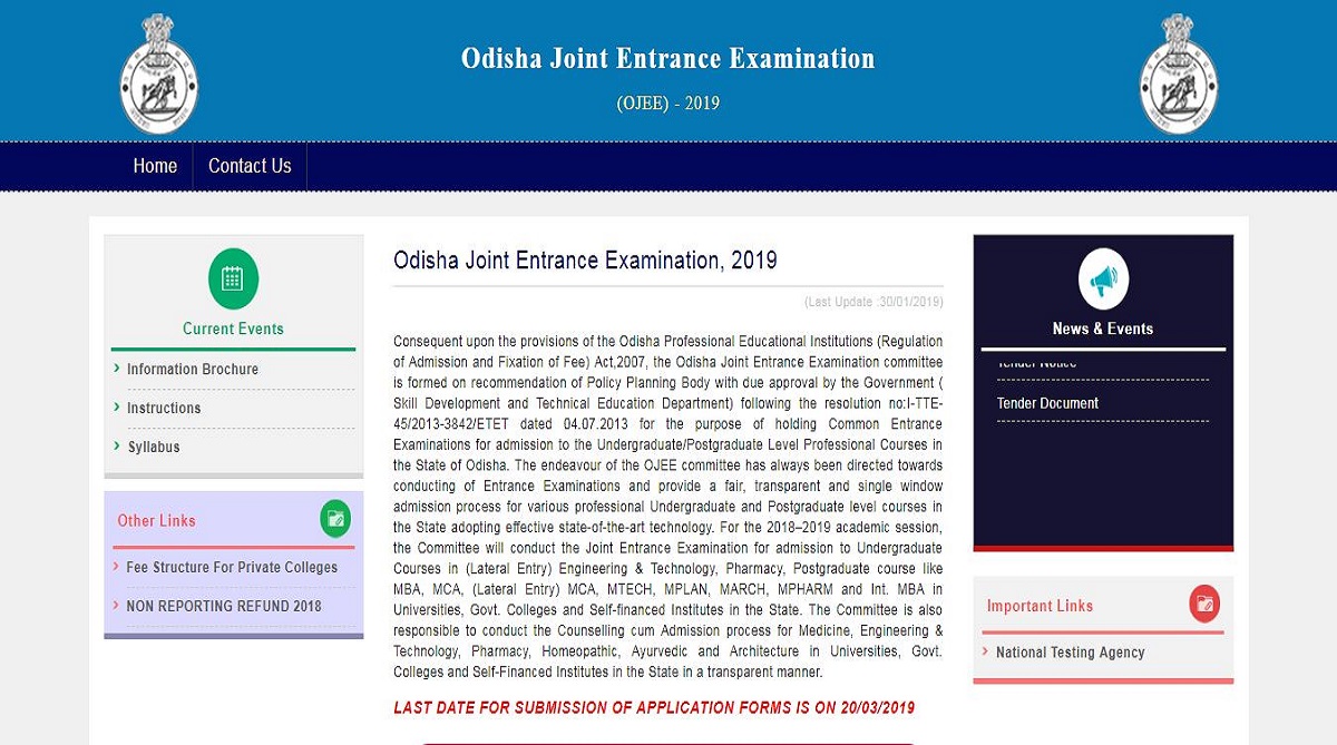 OJEE 2019: Online application starts at ojee.nic.in, examination on May 12, 2019