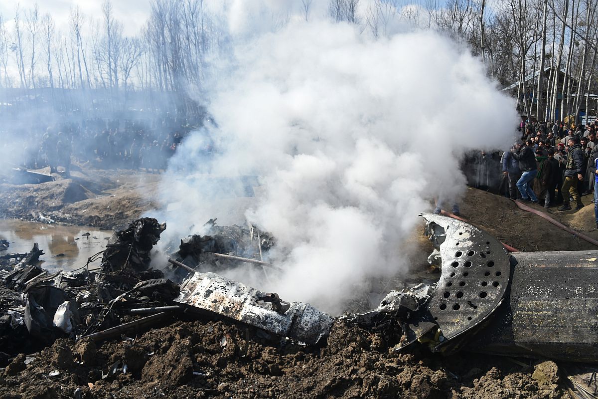 IAF chopper crashes in Jammu and Kashmir’s Budgam; 2 pilots, civilian dead