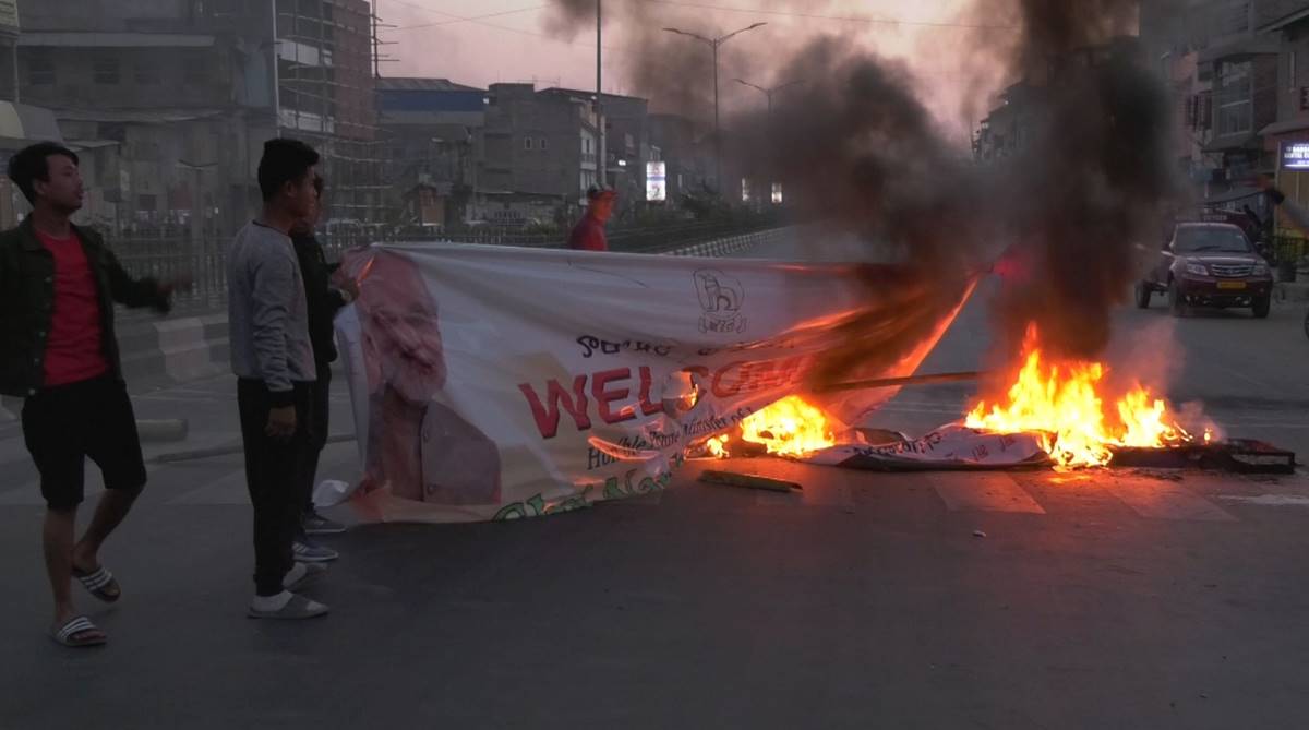 Indefinite curfew in Imphal over Citizenship Bill protests, mobile internet snapped