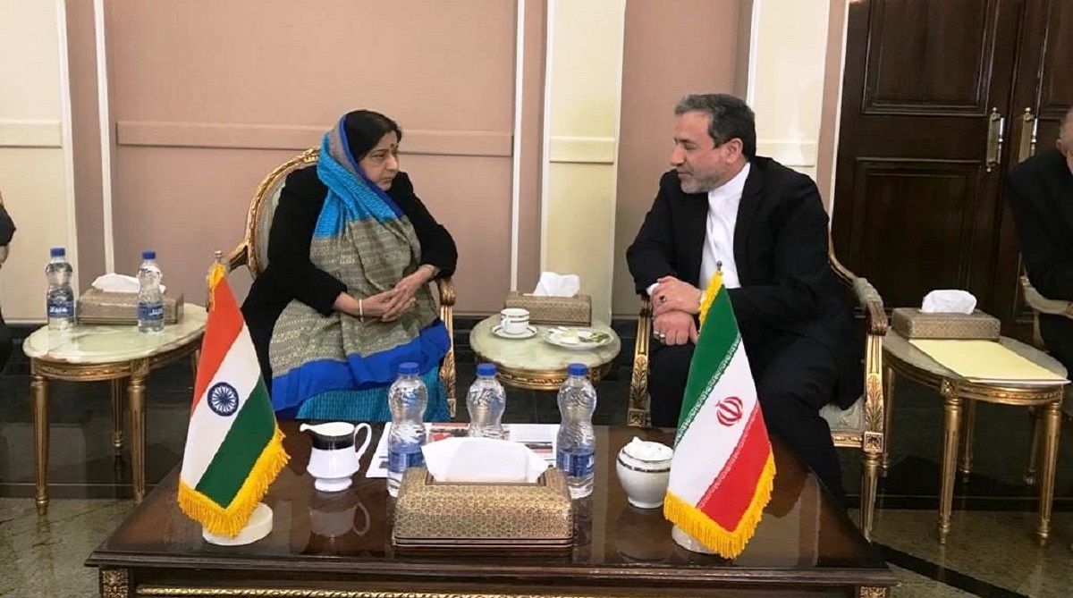 Sushma Swaraj makes ‘ad hoc’ stopover in Tehran, Iran to support India in fight against terror