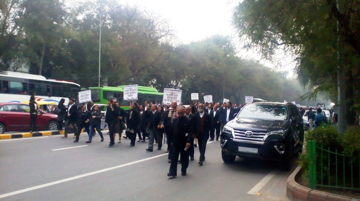 Lawyers take out protest march demanding increased welfare