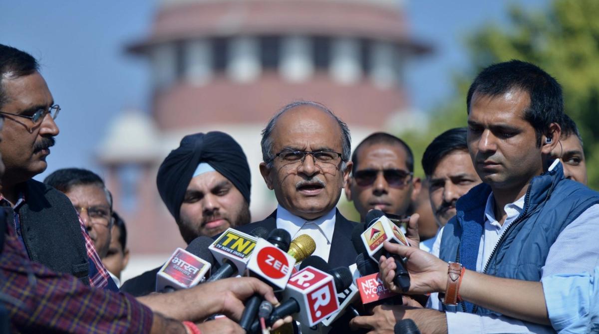 SC issues notice to Prashant Bhushan on contempt pleas filed by AG, Centre