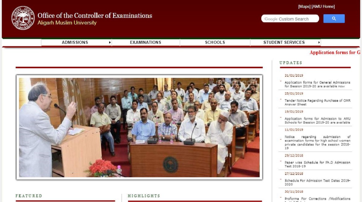 AMU online application forms released at amucontrollerexams.com | Check details here