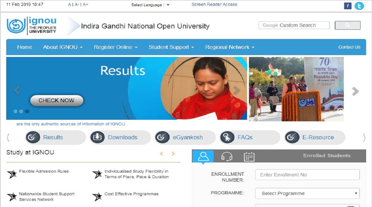 IGNOU December Term End results 2018 to be declared soon at ignou.ac.in | Check all details here