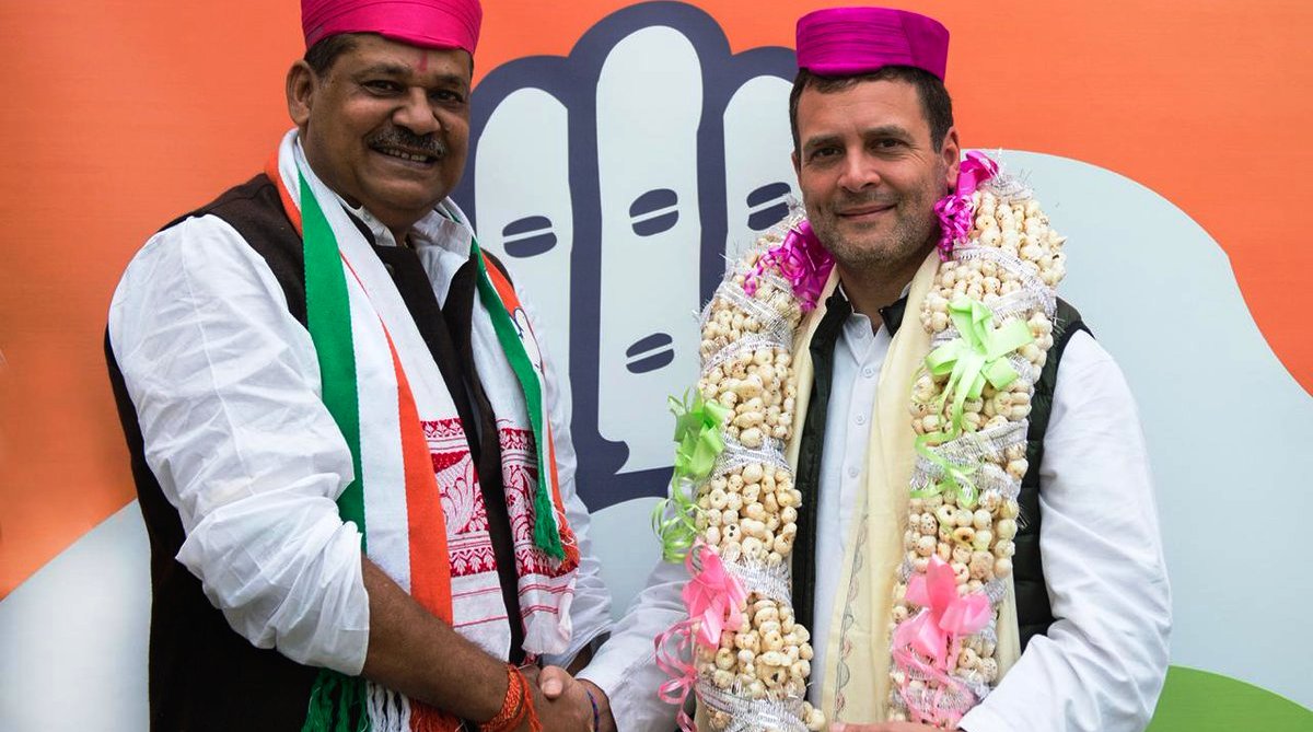 Kirti Azad, former BJP leader, joins Congress in presence of Rahul Gandhi