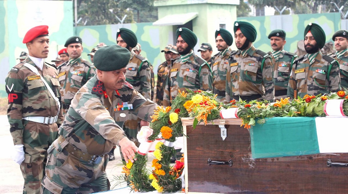 Army, IAF officers pay tributes to martyred Indian Army Major