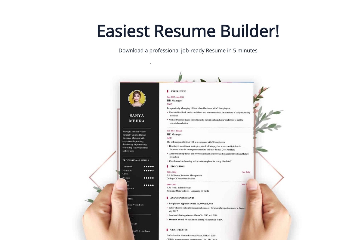 ai website for resume builder
