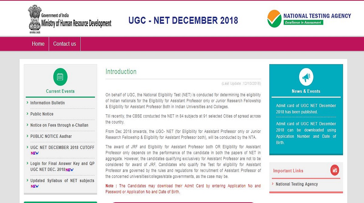 UGC NET 2018 modified results declared at ntanet.nic.in | Direct link here