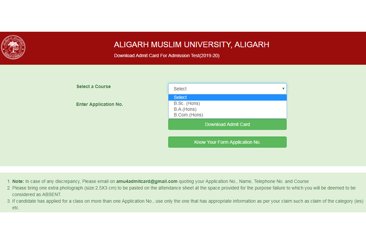 AMU admit card 2019 released at amucontrollerexams.com | Download now