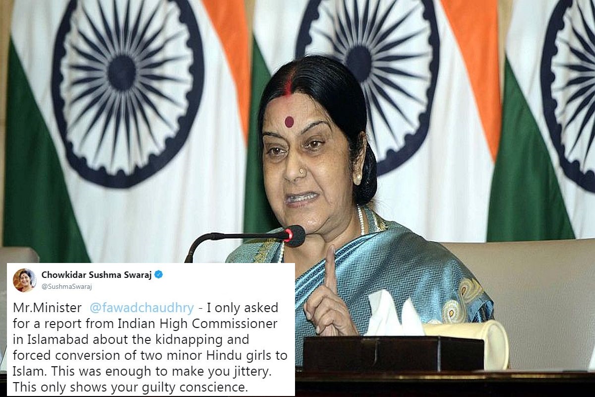 Forced conversion of Hindu girls: Sushma Swaraj slams Pakistan minister on Twitter